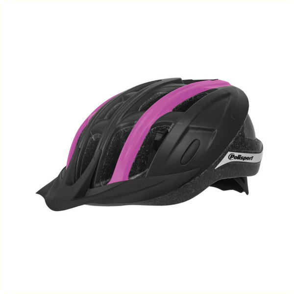 polisport ride in bicycle helmet l 58-62cm black/fuchsia