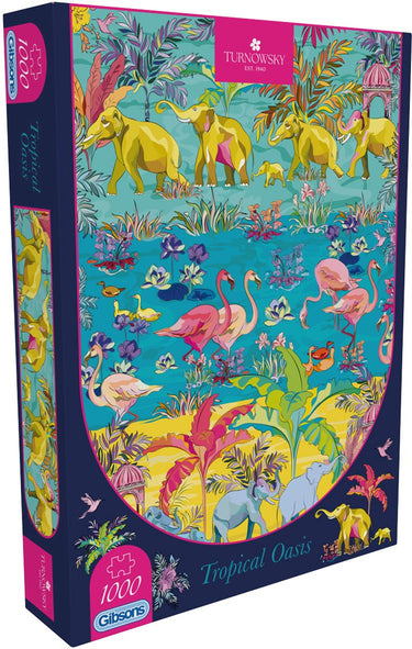 Gibsons - tropische oasis ( hot: tropical oasis ) - house of turnowsky - 1000 stukjes - 49×68cm - legpuzzel voor volwassenen