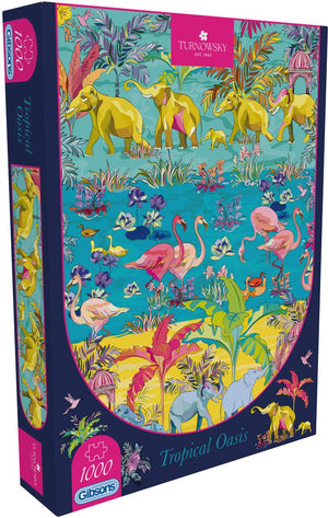 Gibsons - tropische oasis ( hot: tropical oasis ) - house of turnowsky - 1000 stukjes - 49×68cm - legpuzzel voor volwassenen