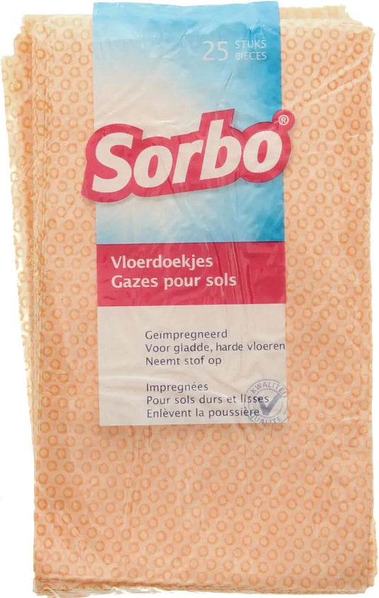 Sorbo vlies stofdoekjes - navulling voor dust magnet - 25 stuks - wegwerp stofdoekjes - vloerdoekjes