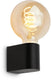 Briloner donga - led retro spiegellamp - spiegelverlichting badkamer - buiten wandlamp - e27 fitting - zwart - 4.5 x 8 x 9.5 cm