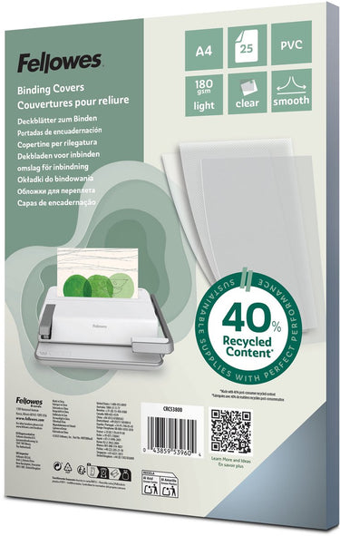 Fellowes inbindkaft merkloos 53800 kunststof 25 stuks