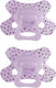 Difrax fopspeen natural - 6 tot 12 maanden - paars - 2 stuks