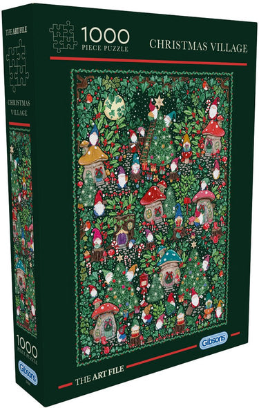 Gibsons - christmas village (door the art file) - 1000 stukjes 49×68cm (b×h) - legpuzzel voor volwassenen