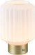 Rl live your light reality lord - tafellamp - messing mat - incl. 1x smd 2w - touch functie - oplaadbaar - witte glas