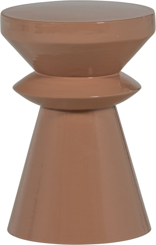 Woood fedde bijzettafel - metaal - oud roze - 47x30x30