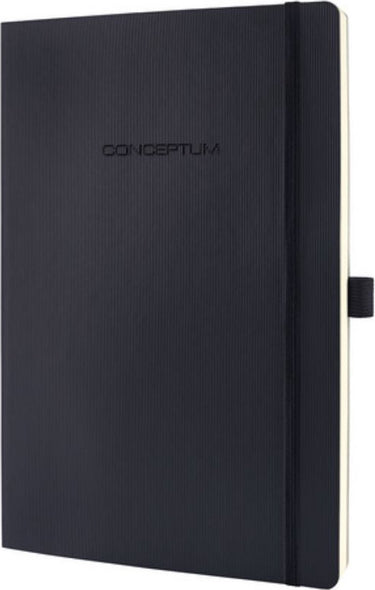 Sigel - notitieboek - conceptum pure - a5 - softcover - zwart - 194 pagina's - 80 grams - ruit - si-co320