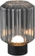 Rl live your light reality lord - tafellamp - zwart mat - incl. 1x smd 2w - touch functie - oplaadbaar - rook glas
