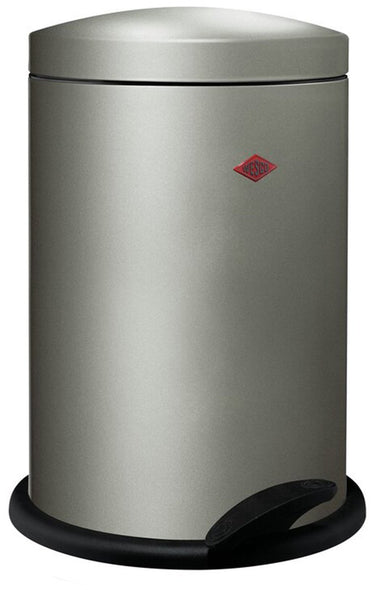Wesco 116 (alpha) prullenbak | pedaalemmer | 13 liter | metaal - nieuwzilver | vuilnisbak - made in germany