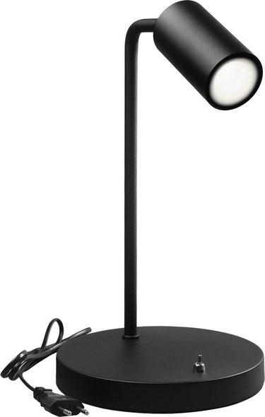 Maclean - bureaulamp - aan uit schakelaar - 55x90mm - gu10 - zwart