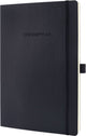 Sigel notitieboek conceptum pure a5 softcover zwart 194 pagina's 80 grams ruit