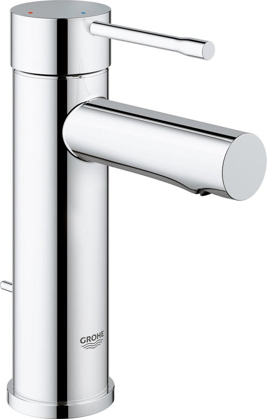 Grohe essence new wastafelkraan - lage uitloop - met trekwaste - chroom - waterbesparend