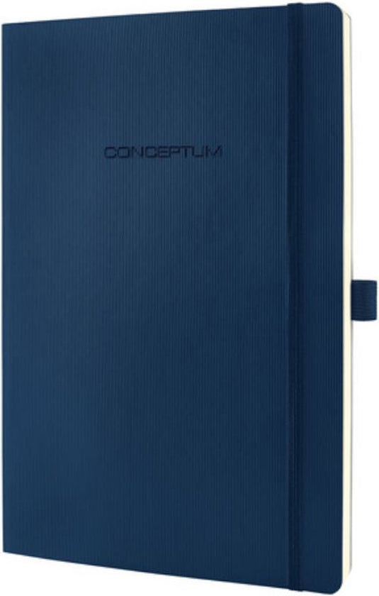 Sigel notitieboek conceptum pure a5 softcover blauw 194 pagina's 80 grams ruit