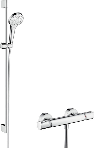 Hansgrohe croma s vario renovatieset 65 cm - comfort - ecostat thermostaat - select-knop bediening - chroom
