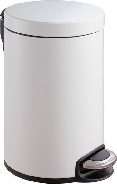 Eko - serene pedaalemmer 12 liter - steel plastic - wit - prullenbak