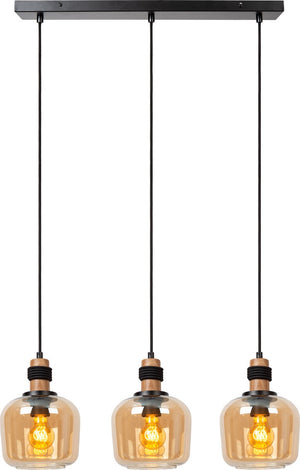 Lucide ilona - hanglamp - 3xe27 - amber