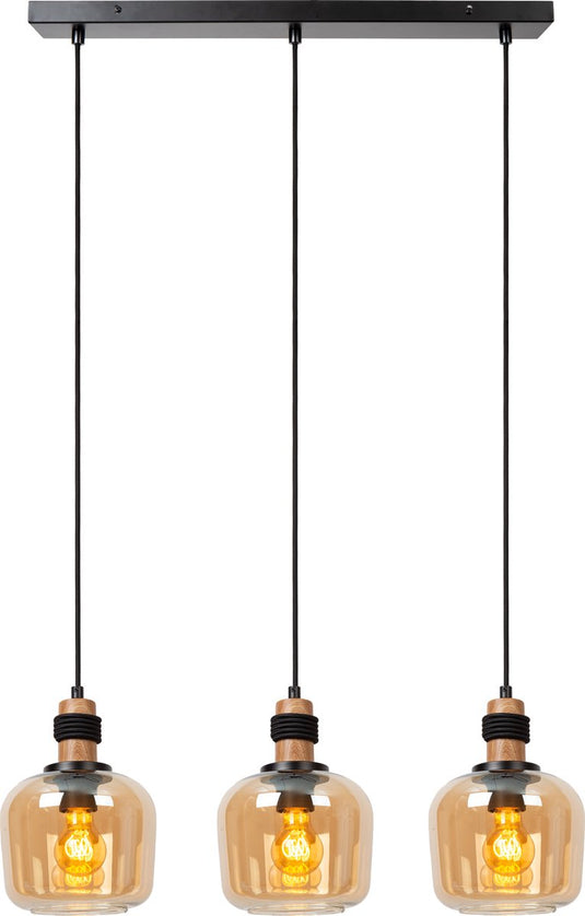 Lucide ilona - hanglamp - 3xe27 - amber