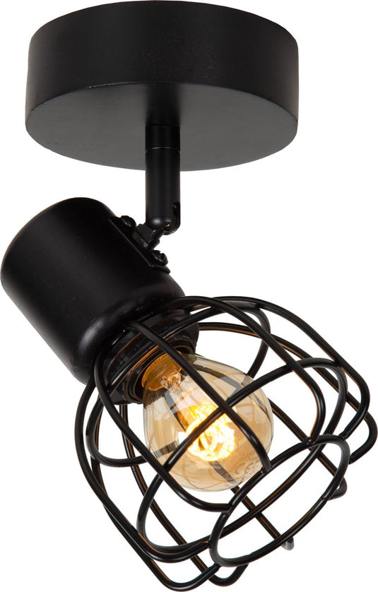 Lucide filox - plafondspot (plafondlamp) - ø 10 cm - 1xe14 - zwart
