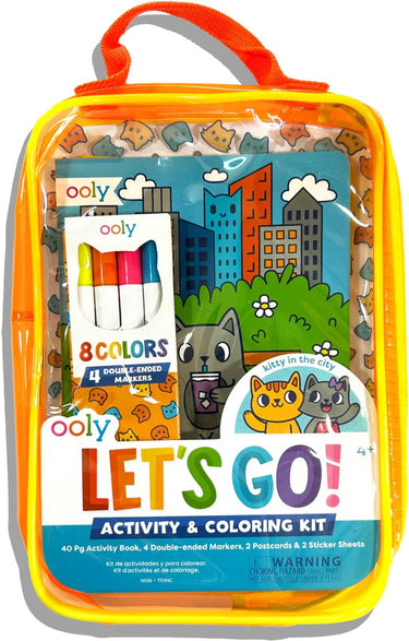 Ooly - let's go! activity coloring kit - kitty in the city