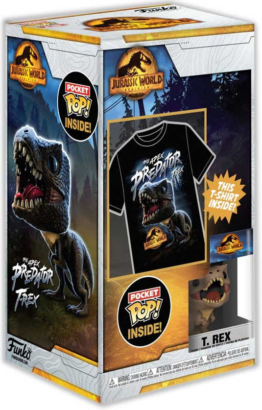 Funko pocket pop! tee jurassic - t rex - m.
