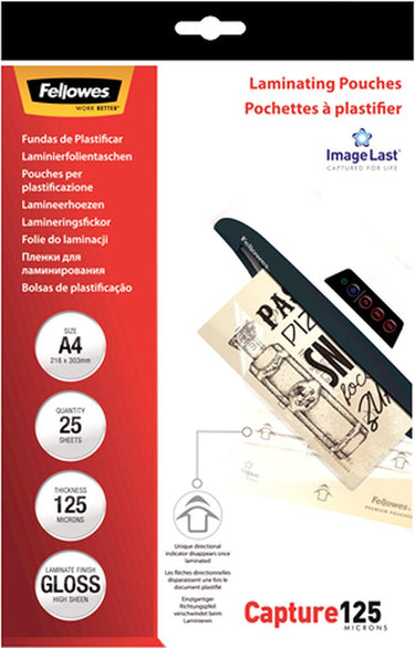 Fellowes lamineerhoezen 5396301 125 micron transparant pak van 25
