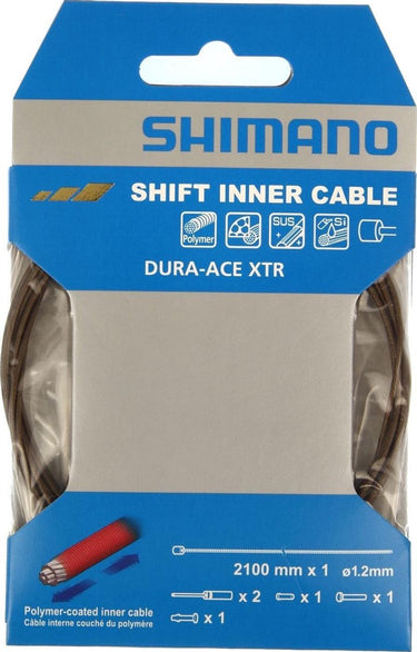 Shimano binnenkabel derailleur 2100 x 1,2 mm rvs zwart 6-delig