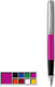 Parker jotter originals-vulpen | klassieke magenta afwerking | medium penpunt | blauwe en zwarte inkt