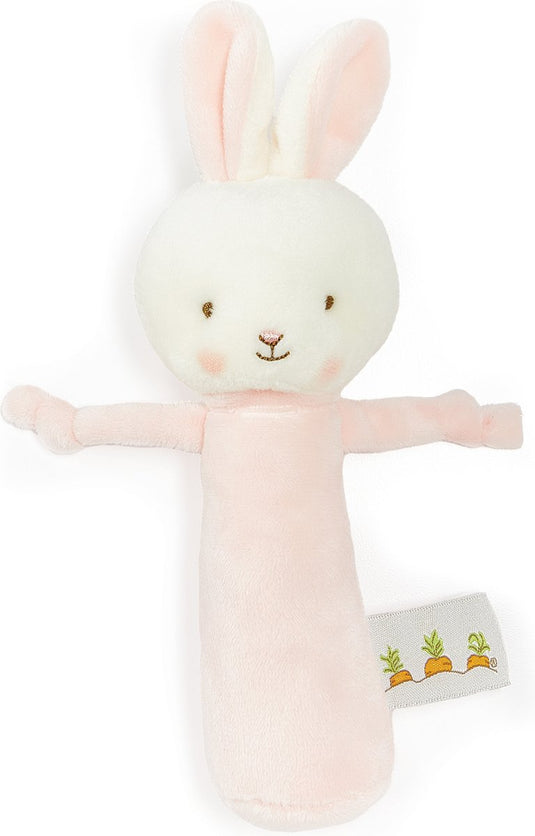 Bunnies by the bay rammelaar konijn - knuffel - geborduurde details - 15 cm - roze
