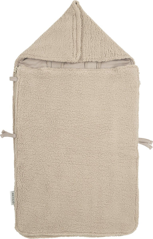 Meyco baby teddy voetenzak - sand - 40x82cm