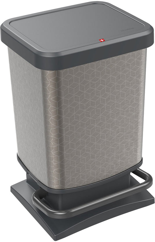Rotho paso pedaalemmer - prullenbak 20l - bpa vrij - grijs