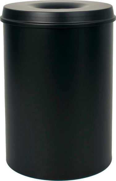 V-part - vlamdovende papierbak 30 ltr - steel - zwart