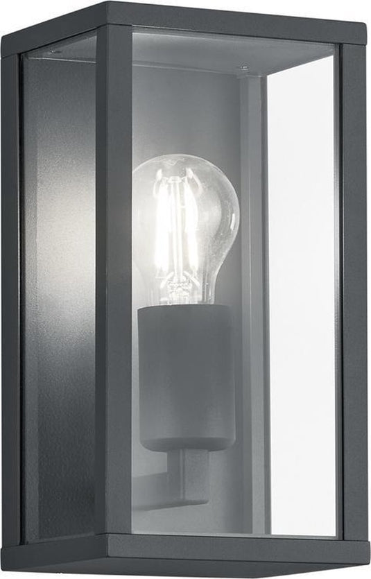 Trio garonne - wandlamp - antraciet - excl. 1x e27 7w - buitenverlichting - ip44