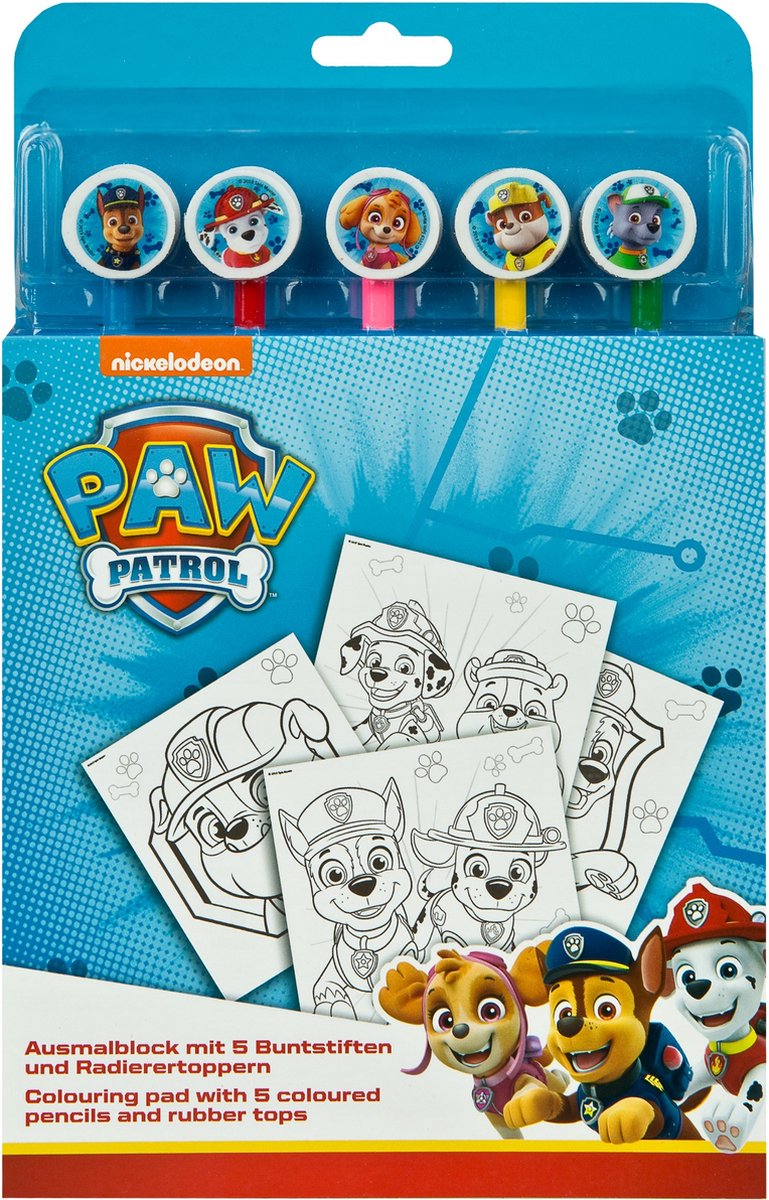 Load image into Gallery viewer, Undercover - paw patrol coloring pad with coloured pencils
