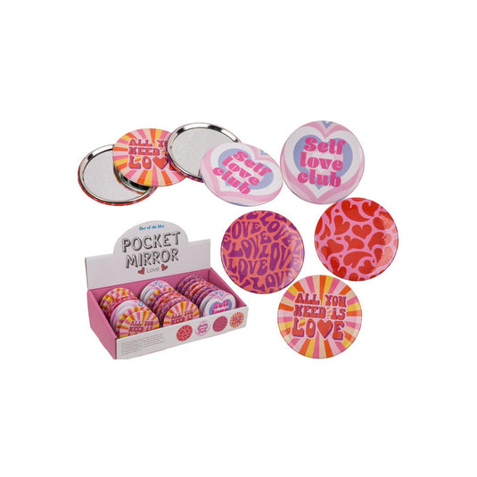 Out of the blue tasspiegeltje love 7,5x8cm