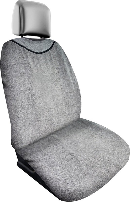 Dunlop badstof autostoelhoezen 130 x 70 cm - universele pasvorm - machinewasbaar - grijs