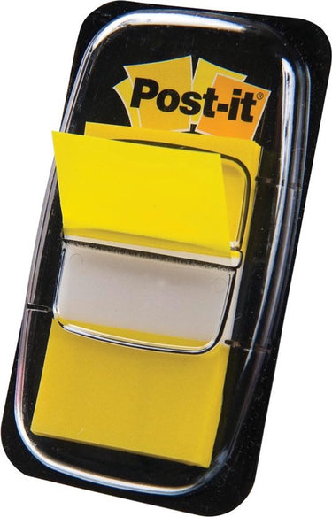 Post-it - index standaard | ft 24 | 4 x 43 | 2 mm | houder met 50 tabs | geel
