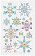 Creativ company diamond stickers - ijskristallen - winter thema stickers - zelfklevende strass stickers - luxe glitter knutselstickers - creatieve versiering - 1 vel