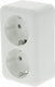 Q-link - wandcontactdoos - opbouw - dubbel stopcontact - randaarde - kinderbeveiliging - polarwit