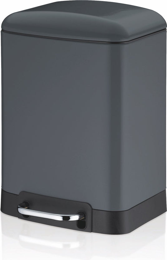 Kela afvalemmer, rvs, donker grijs, 6 l - | davino