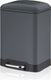 Kela afvalemmer, rvs, donker grijs, 6 l - | davino