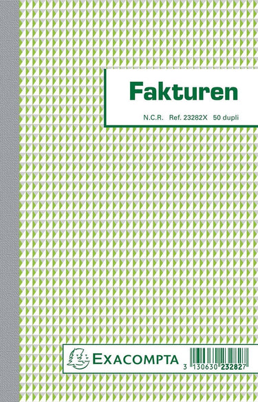 Exacompta facturen, ft 21 x 13,5 cm, dupli, verticaal, nederlandstalig