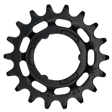 KMC tandwiel Shimano narrow 18T achter zwart