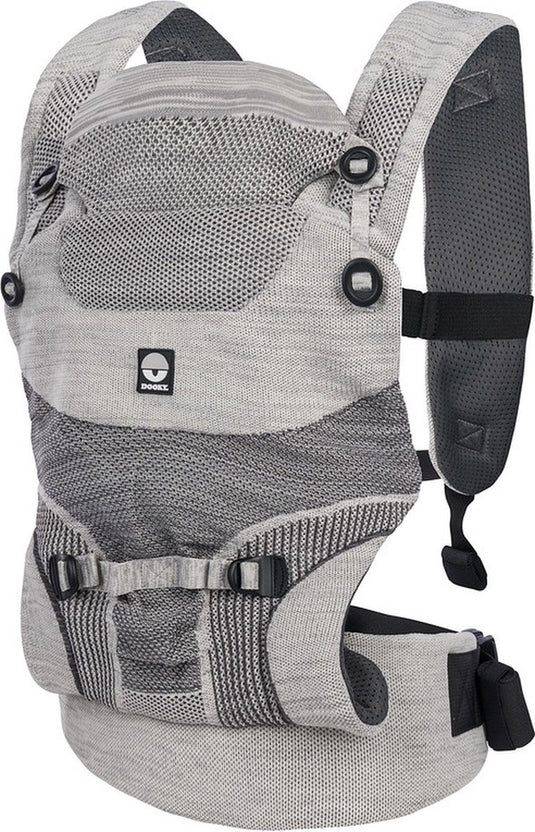 Dooky draagzak baby - baby carrier terra nova grey - kinderdrager - draagzak peuter en baby 3,5-15 kg - ergonomische m-positie - rugdrager - verstelbaar en ademend - draagzakken - babydraagzak