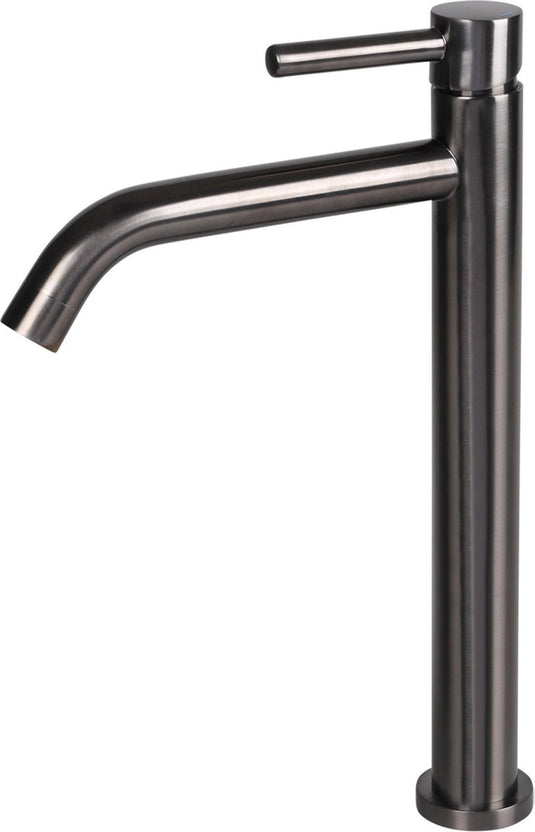 Differnz wastafelkraan hoog � gebogen � mengkraan koud en warm � gun metal