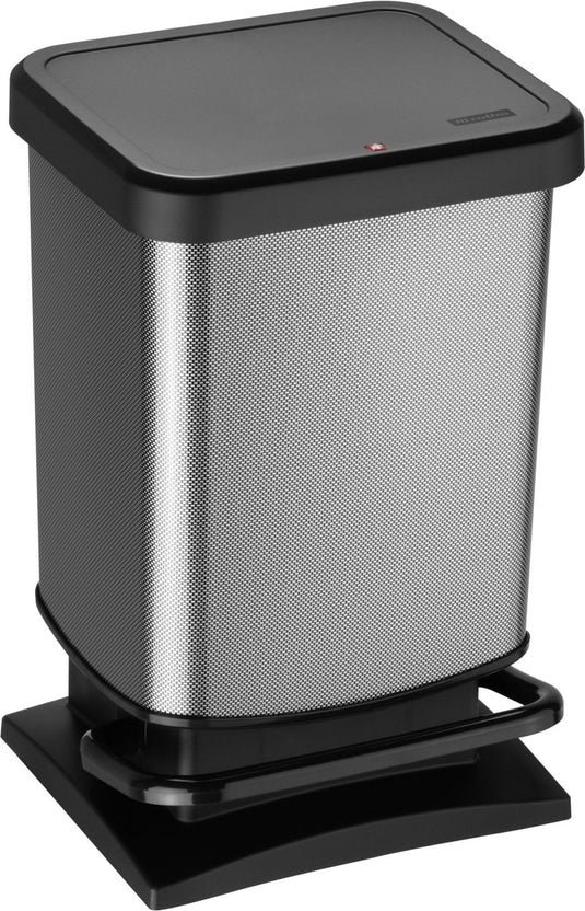 Rotho paso pedaalemmer - prullenbak 20l - bpa vrij - donker zilvermetallic
