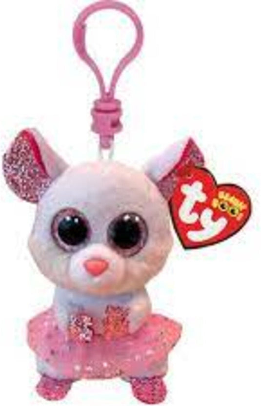 Ty beanie boo's clip nina mouse, 7cm