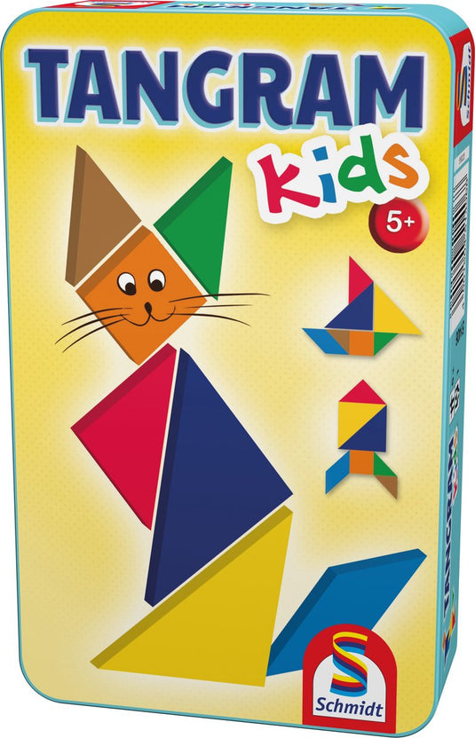 Schmidt ® - tangram kids - kinderspel - creatief puzzelspel met houten stukken - vanaf 5 jaar - 1 speler