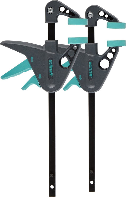Wolfcraft - 2 lijmklemmen mini - eenhandklem - 3455100