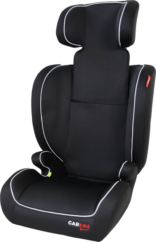 Carkids i-size autostoeltje frankie - voldoet aan i-size r-129 norm - voor kinderen van 100 tot 150 cm - verstelbare hoofdsteun -flexibele installatiemogelijkheden - zwart wit
