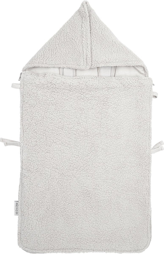 Meyco baby teddy voetenzak - greige - 40x82cm